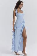 Robe Longue Éliana - Bleu Ciel