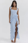 Robe Longue Éliana - Bleu Ciel