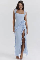 Robe Longue Éliana - Bleu Ciel