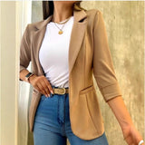Blazer Amélie - Veste longue légère - Camel