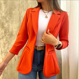 Blazer Amélie - Veste longue légère - Orange