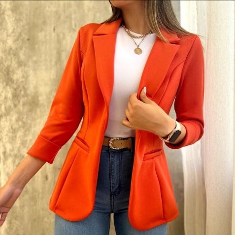 Blazer Amélie - Veste longue légère - Orange