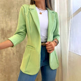 Blazer Amélie - Veste longue légère - Vert clair