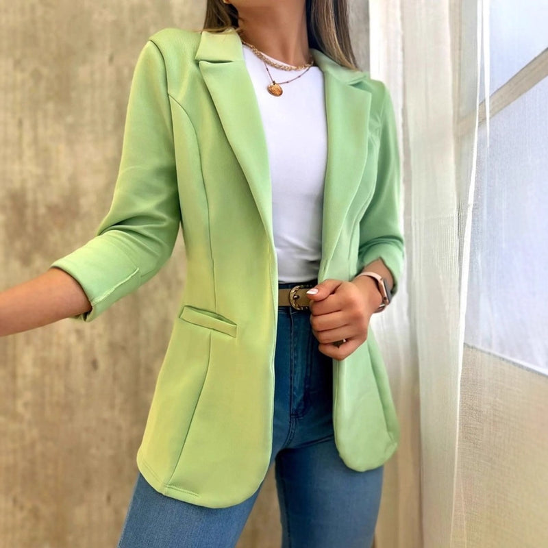 Blazer Amélie - Veste longue légère - Vert clair