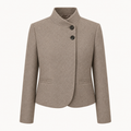 Blazer Élise - Veste structurée col montant - Taupe - blazer-femme-02-studio-taupe.png