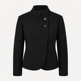 Blazer Élise - Veste structurée col montant - Noir
