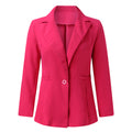 Blazer Livia - Veste longue boutonnée - Fuchsia