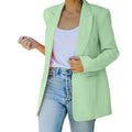 Blazer Livia - Veste longue boutonnée - Vert clair