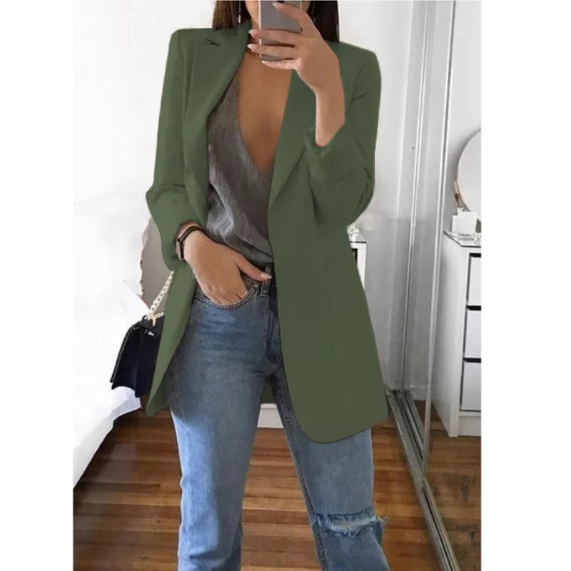 Blazer Maëlle - Veste longue ouverte - Vert