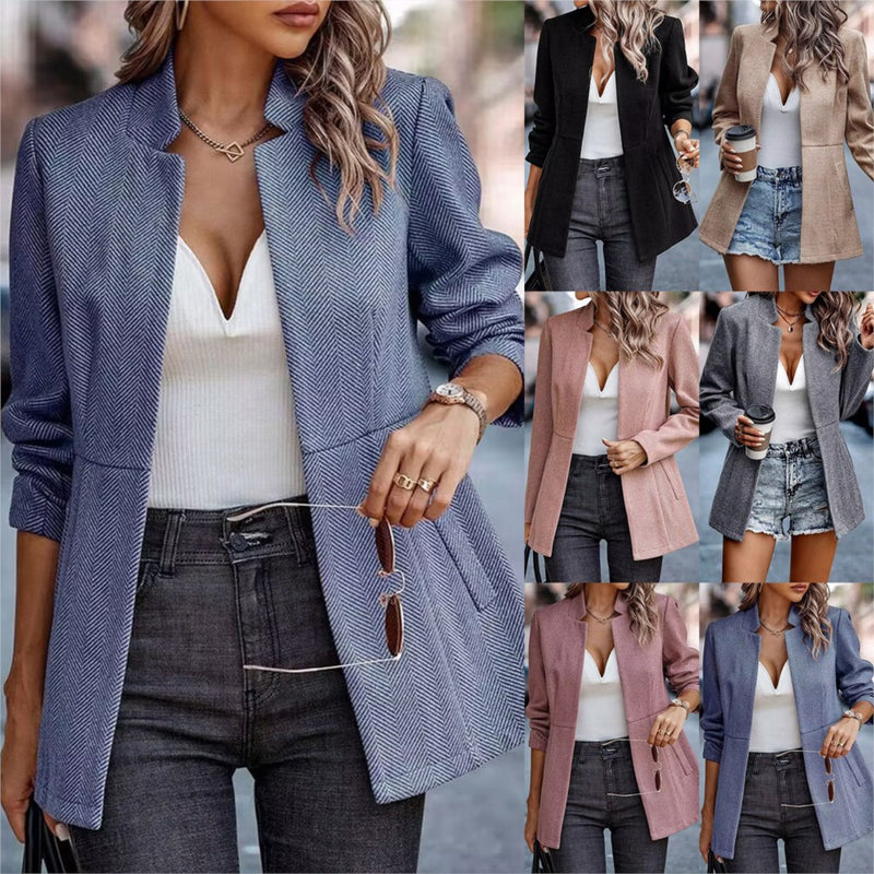 Blazer Margaux - Veste texturée citadine - Bleu