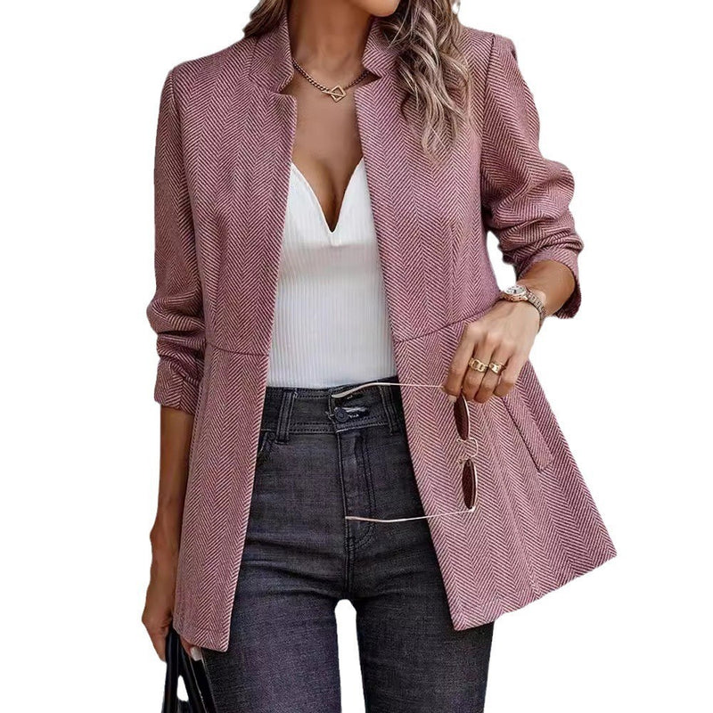 Blazer Margaux - Veste texturée citadine - Rose