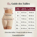 Guide des tailles gaine culotte longue seamless — S à 3XL — Tour de taille et hanches en cm