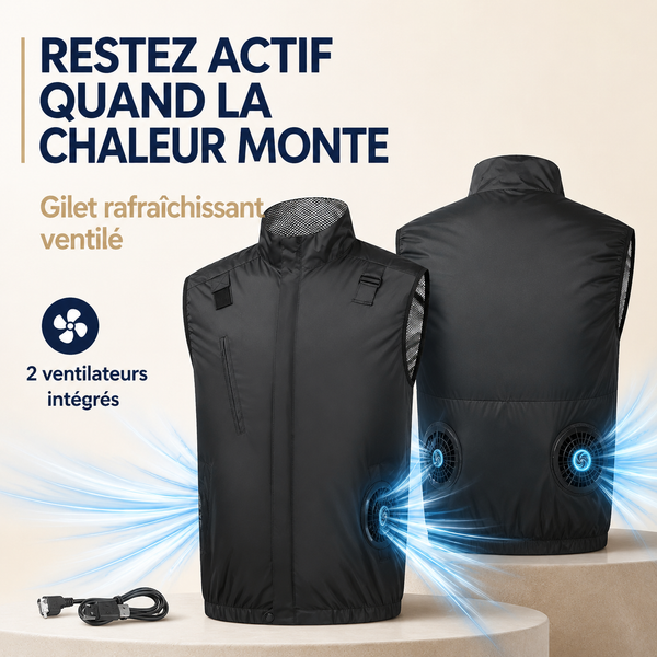 Gilet rafraîchissant ventilé - rester actif quand la chaleur monte