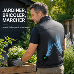 Gilet rafraîchissant ventilé - usages été jardin bricolage marche