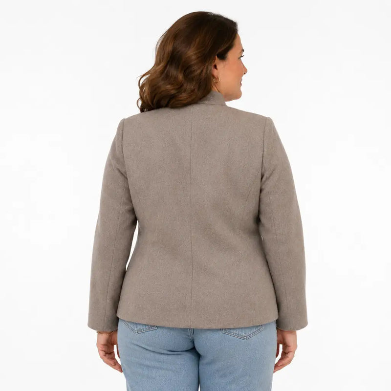 Blazer Élise - Veste structurée col montant
