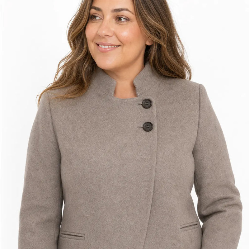 Blazer Élise - Veste structurée col montant