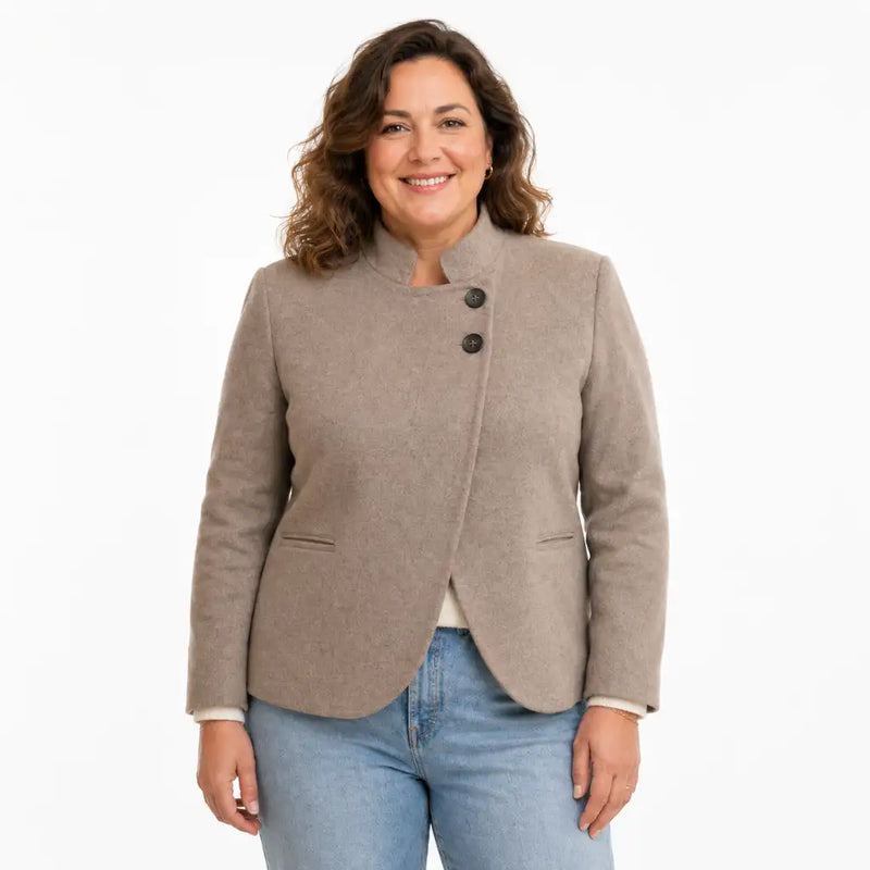 Blazer Élise - Veste structurée col montant