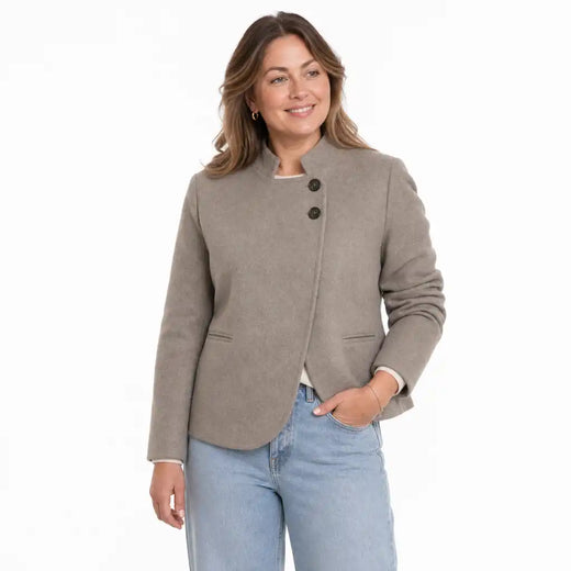 Blazer Élise - Veste structurée col montant
