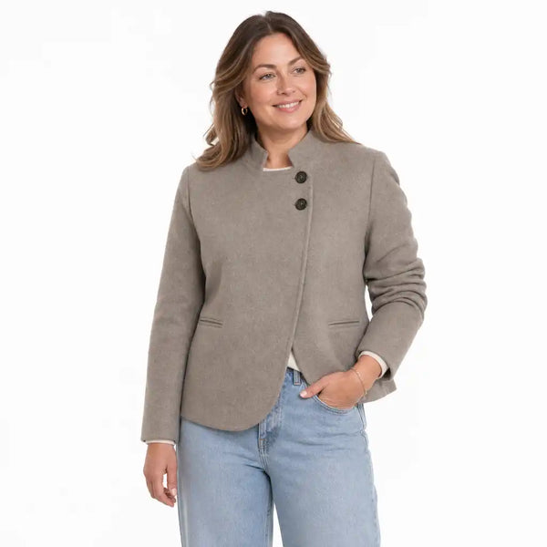 Blazer Élise - Veste structurée col montant